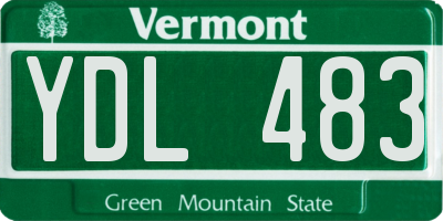 VT license plate YDL483