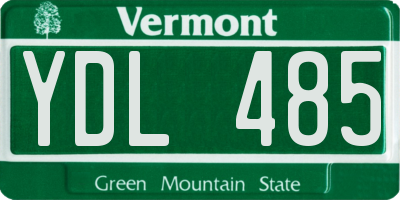 VT license plate YDL485