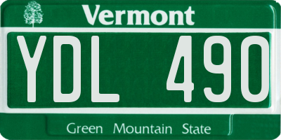 VT license plate YDL490