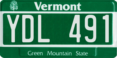 VT license plate YDL491
