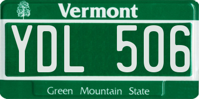 VT license plate YDL506