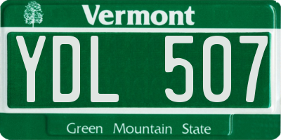 VT license plate YDL507