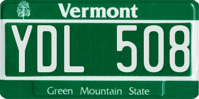 VT license plate YDL508