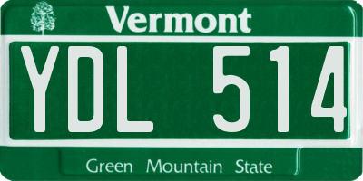 VT license plate YDL514
