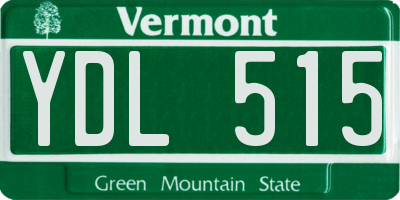 VT license plate YDL515