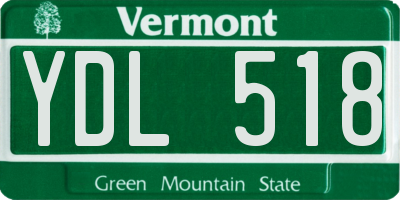 VT license plate YDL518