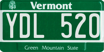 VT license plate YDL520