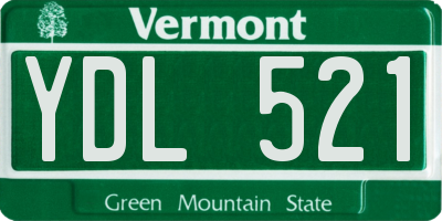 VT license plate YDL521
