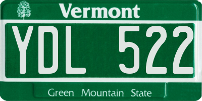 VT license plate YDL522