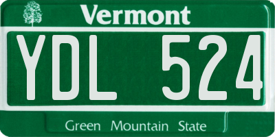 VT license plate YDL524