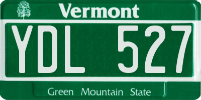 VT license plate YDL527