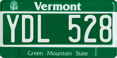 VT license plate YDL528