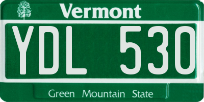 VT license plate YDL530