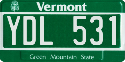 VT license plate YDL531