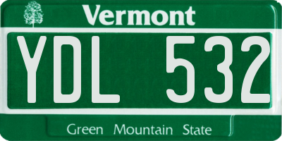 VT license plate YDL532