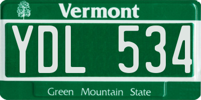 VT license plate YDL534