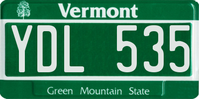 VT license plate YDL535
