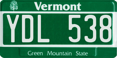 VT license plate YDL538
