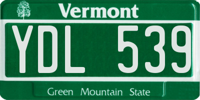 VT license plate YDL539