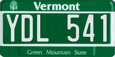 VT license plate YDL541