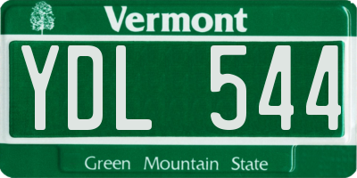 VT license plate YDL544