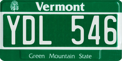 VT license plate YDL546