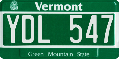 VT license plate YDL547