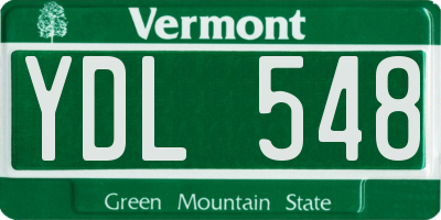 VT license plate YDL548