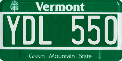 VT license plate YDL550
