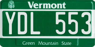 VT license plate YDL553