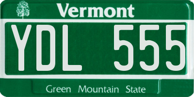 VT license plate YDL555