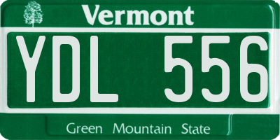 VT license plate YDL556