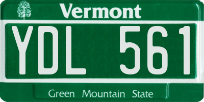 VT license plate YDL561