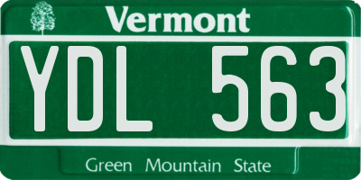 VT license plate YDL563