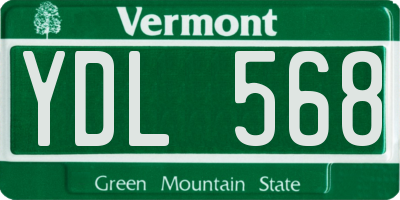 VT license plate YDL568
