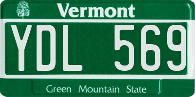 VT license plate YDL569