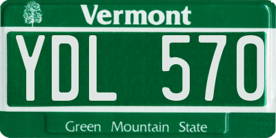 VT license plate YDL570