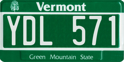 VT license plate YDL571