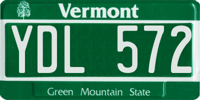 VT license plate YDL572