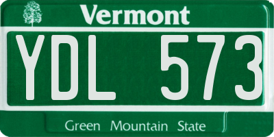 VT license plate YDL573