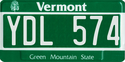 VT license plate YDL574