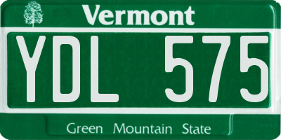VT license plate YDL575