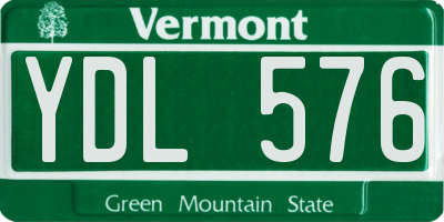 VT license plate YDL576