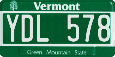 VT license plate YDL578