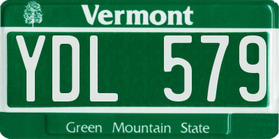 VT license plate YDL579