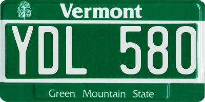 VT license plate YDL580