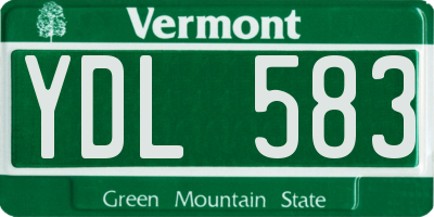 VT license plate YDL583