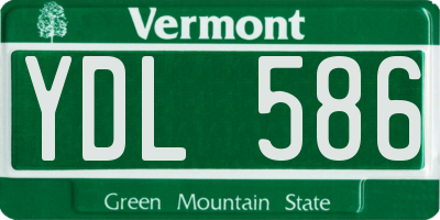 VT license plate YDL586