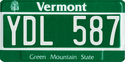 VT license plate YDL587