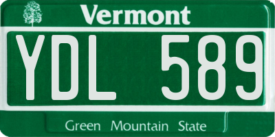 VT license plate YDL589